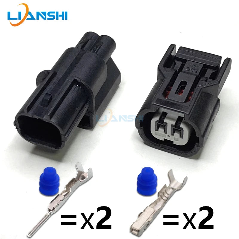 Automotive waterproof connector, two-hole wiring harness connector, 4p turn signal sensor plug, 6-core headlight LED driver plug