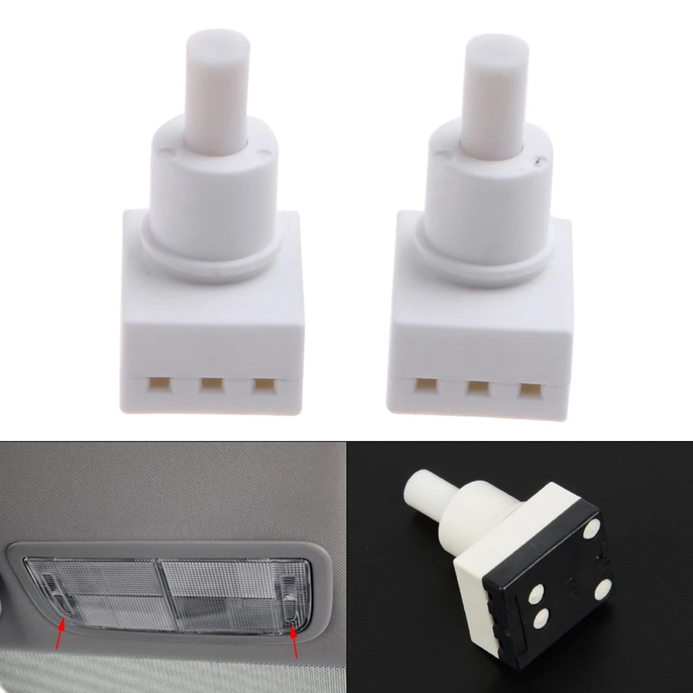 2Pcs Car Interior Dome Reading Lamp Switch Button For HONDA ABS Dome Light Lamp Switch Base Accessories