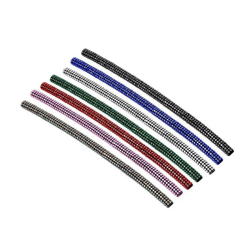 Car Vent Diamond Decorative Strip Fashion Luxury Car Air Conditioning Decoration Stripe Grille Sticker Accessories Amagi