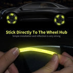 10pcs Car Wheel Hub Reflective Sticker Tire Rim Reflective Strips Luminous For Nissan Kicks X-trail Juke Tiida Qashqai Leaf Micr