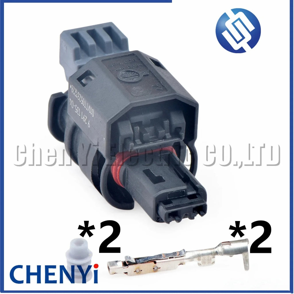 2 Pin Car Engine High Pressure Oil Pump connector Fuel Injector harness plug 9291135-04 806-026 12518638006 9291135-03