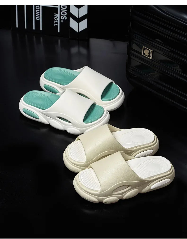 EVA Men's Summer Sandals Fashion Soft Cloud House Platform Slides Unisex Outdoor Non-slip Beach Shoes Men Bathroom Slippers Amag