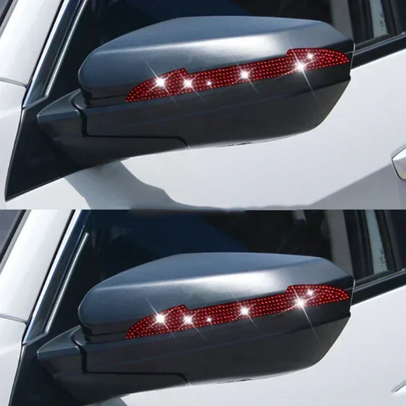 Bling Diamond Car Anti-Collision Strip Rearview Mirror Door Handle Prevent Decoration Rhinestone Scratch Resistant Strip Amagi