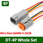5/20/100 Sets Deutsch DT Connector With 15cm Wire Harness Waterproof Electrical Car Socket Plug DT06-2S DT04-2P 2/3/4/6/8/12P