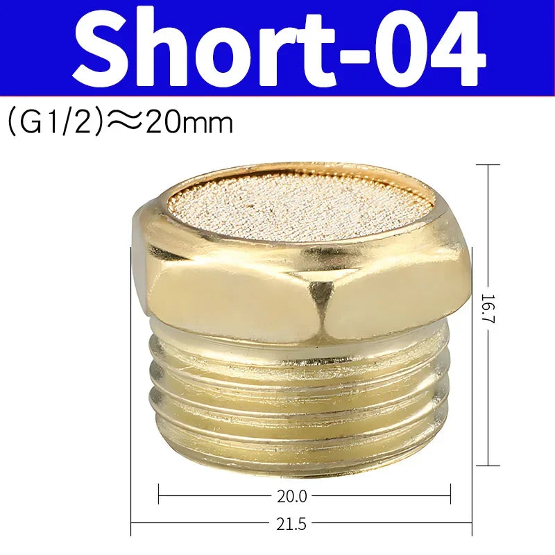 Air Fittings Brass Control Muffler Compressed Air Pneumatic Exhaust Muffler The Electromagnetic Valve Scarf Connector
