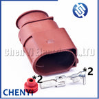 2 Pin 6.3mm series Automotive Waterproof Fan Connector Brake pump plug Socket 3B0973852A 3B0973752A 3B0 973 852A