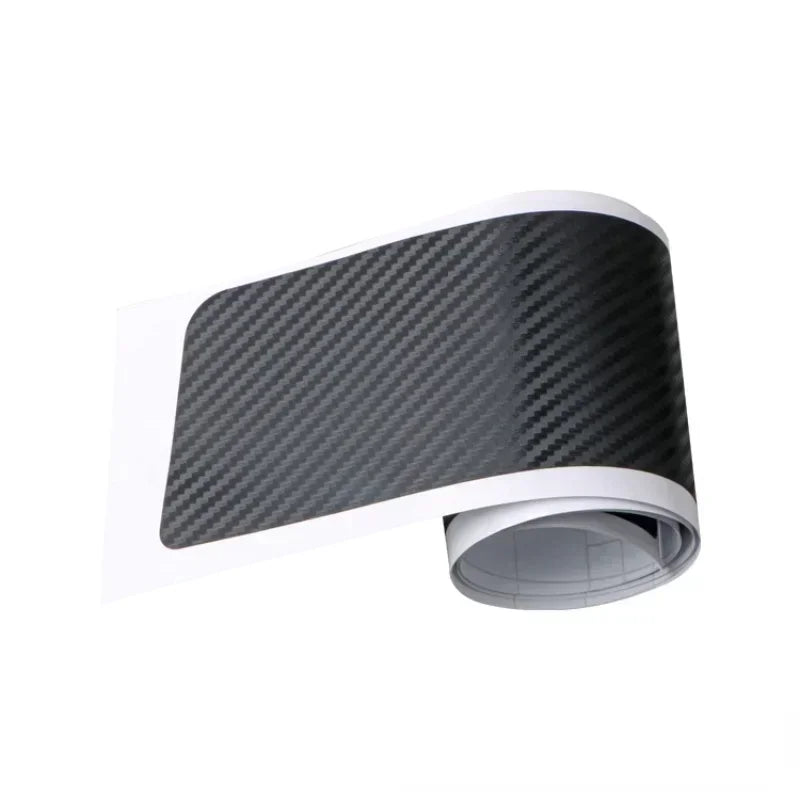 90cm Car Rear Trunk Guard Plate Sticker 3D Carbon Fiber Film Rear Bumper Trim Anti-Kicked Scratch Protection Sticker Strip Amagi