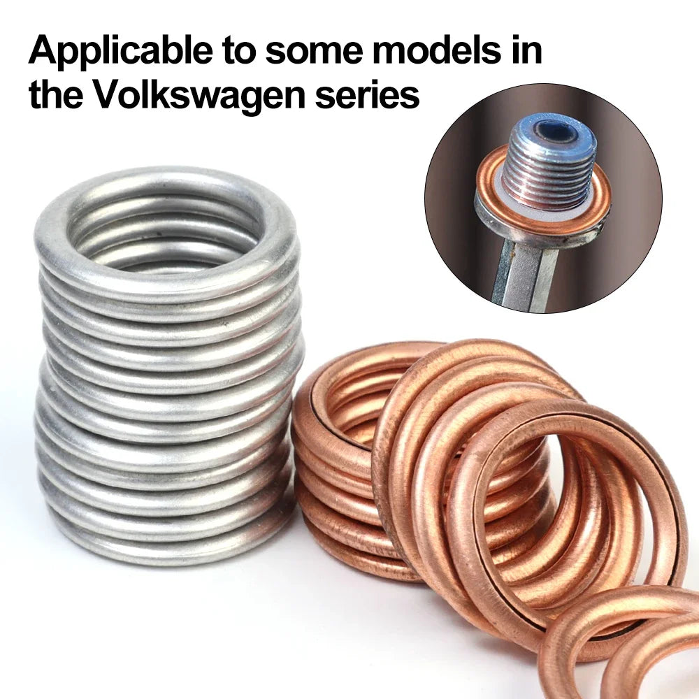 Car Engine Sump Oil Drain Screw Gasket for Volkswagen Maiteng Sprint CC Audi A4LA6L Transmission Oil Drain Plug Gasket
