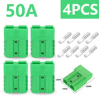 4Pcs  50A/120A Quick Connect Plug Kit - Silver Plated Copper Connector for 12-36V Winch/ATV/Trailer Wiring