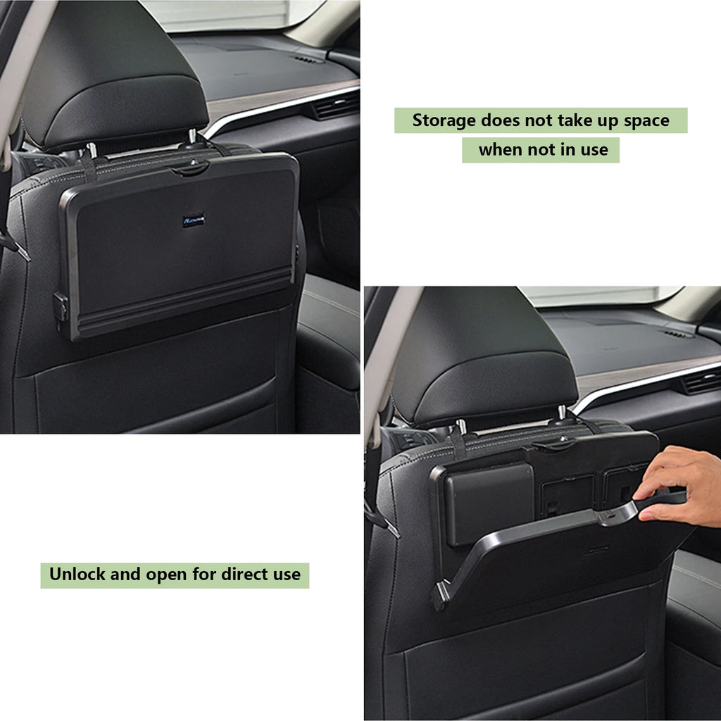 Car Tray Shelving Dining Car Auto Seat Back Tray Multi-Function Foldable Practical Small Table Food Drinks Holders Accessories