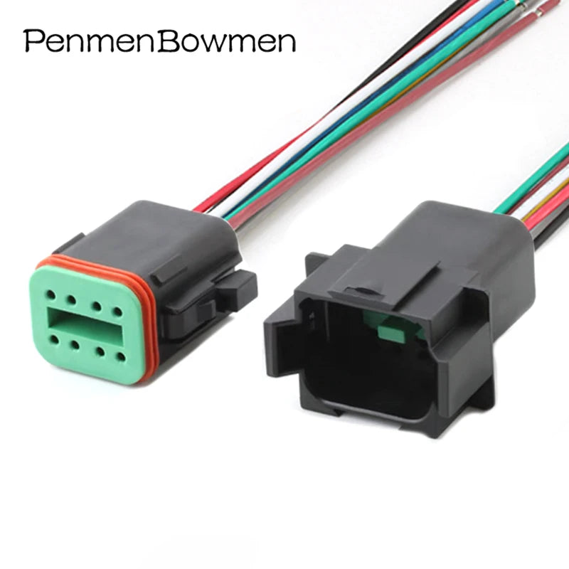 1 Set 2 3 4 6 8 12 Pin Auto Deutsch DT Series Enhanced Seal Electrical Cable Connectors Female Male Wire Harness Plug