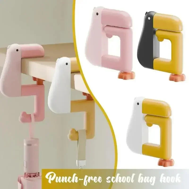 Thinking Duck Schoolbag Hook Free Punch Bag Hook Desk Side Hanging Backpack Magic Storage Hook Amagi