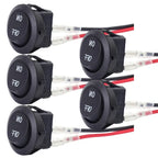 1/5/10pcs Car Motorcycle Toggle ON-OFF 2 Pin Rocker Switch with 16CM Pre-Wired Terminals 12V/24V Power Switch for Marine Boat