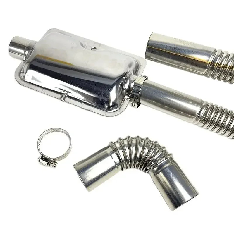 Air Diesel Parking Heater Stainless Steel Exhaust Pipe Tube Gas Vent Hose +Aluminum Foil Sleeve With Hose Clamp For Car Amagi