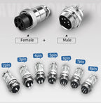 1PCS GX16 Auto Waterproof Connectors 2-10 Pins with Power Cable Line Socket Plug—Suitable for Industrial Machinery and Equipment