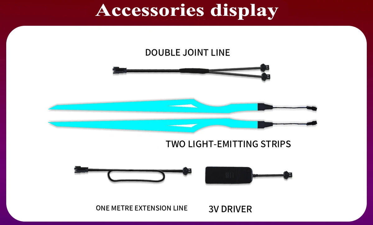 Light Up Your Ride Motorcycle LED Warning Strip with Multicolor Reflective Lights Light Film DIY Helmet Strip Accessories