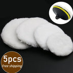 3/4/5/6/7 Inch Wool Polishing Disc Car Waxing Polishing Buffing Car Paint Care Polisher Pads Auto Washing Accessories 1/5pcs