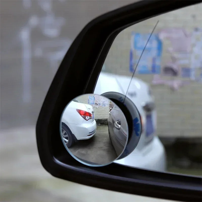 2/1PCS Car Auxiliary Blind Spot Mirror 360° Wide-Angle Adjustable HD Convex Mirrors Automotive Parking Reversing Rearview Mirror