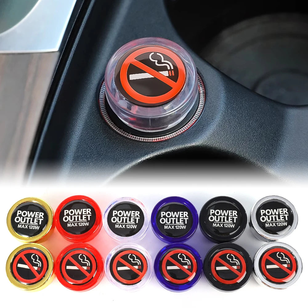 Car Cigarette Lighter Cover Universal DustProof Cigarette Lighter Interface Cover Decorations Cap Shield Automotive Lighter Caps