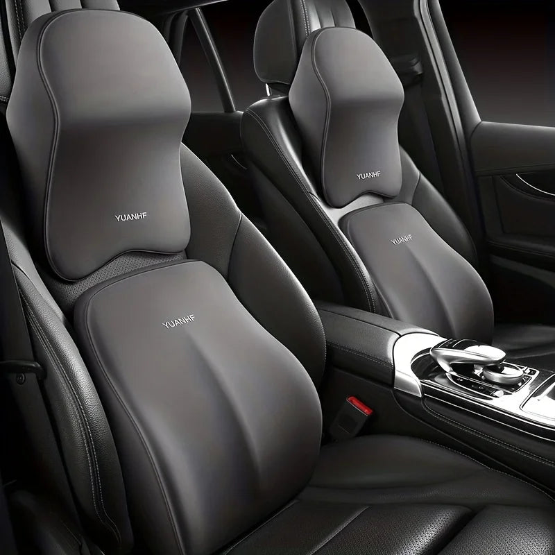 Car Lumbar Back Support Memory Foam Headrest Neck Lumbar Pillow Universal Soft Neck Pillows Seat Cushion Car Interior Accessorie