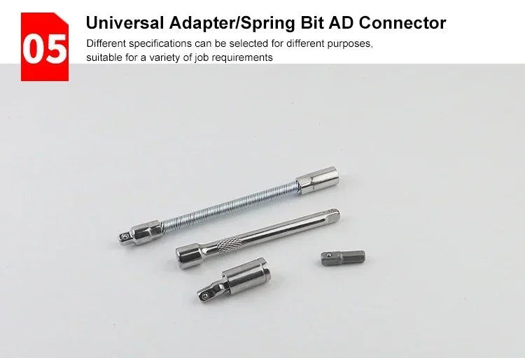 Motorcycle 46pcs 1/4 Inch Drive Socket Ratchet Wrench Set Complete Car Repair Kit for Auto and Bicycle Maintenance Tools amagi