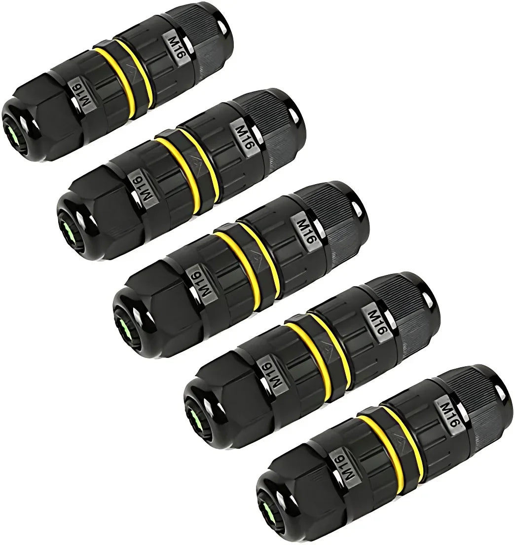 IP68 Outdoor Waterproof Junction Box Electrical Cable Connector, Easy to Install,M16 M20 M25 for Ø3.5-14mm Wire Range 2 Way