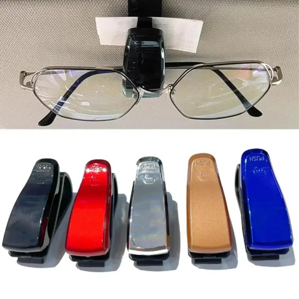 2PC Universal Car Sun Visor Glasses Box Sunglasses Clip Card Ticket Holder Fastener Pen Case Eyeglasses Clips Accessories Amagi