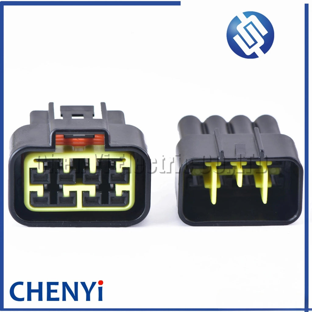 5 Sets 8 Pin Male or Female 2.3mm Auto Light Lamp Black Plug Automotive Waterproof Connector For FW-C-8F-B FW-C-8M-B