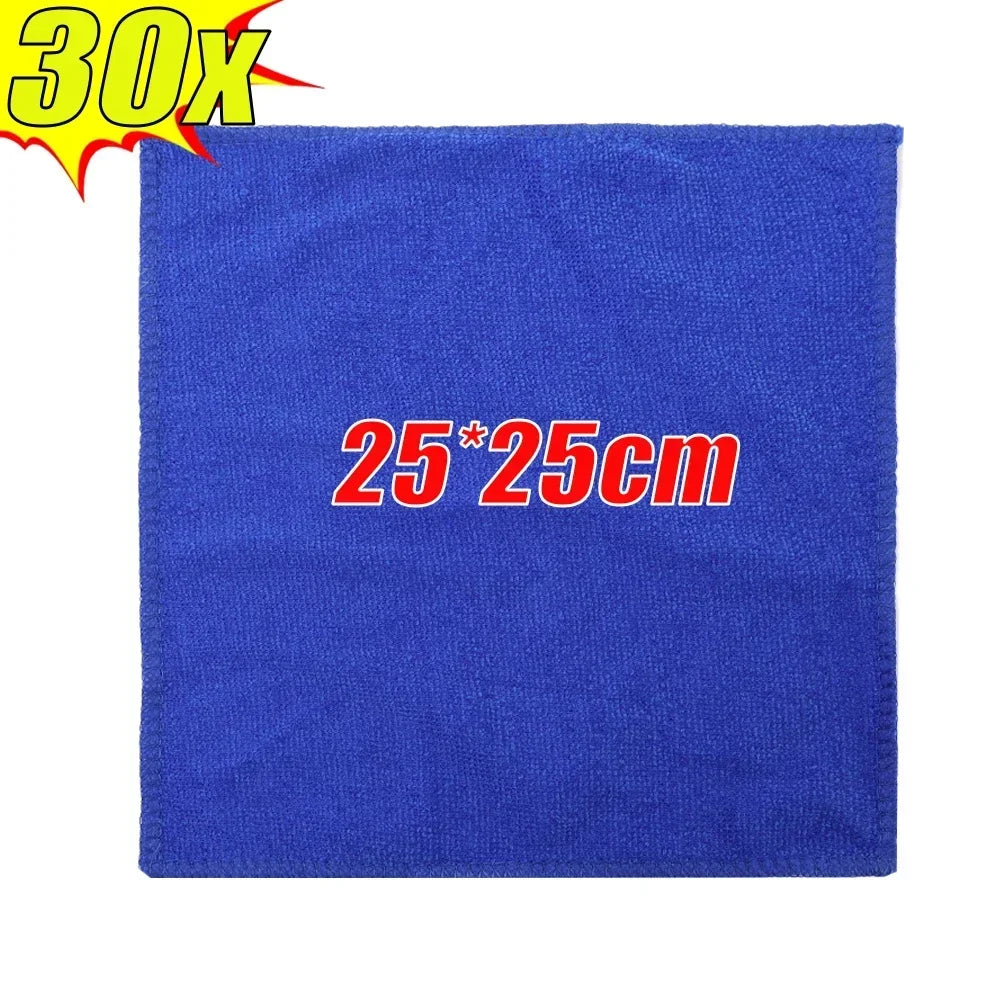 1/30Pcs Microfiber Towels Car Wash Drying Cloth Towel Household Cleaning Cloths Auto Detailing Polishing Cloth Home Clean Tools