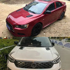 Universal Carbon Fiber Car Decorative Cell Air Flow Intake Hood Scoop Bonnet Vent Cover Stickers Decoration Styling Amagi