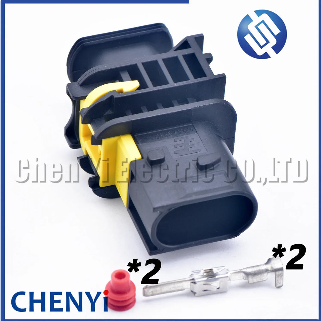 2 Pin Automotive Connector Waterproof Socket Wire harness plug With Rubber Pins 1-1418483-1 1-1703841-1 1-1703839-1 1670150-1
