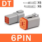 Deutsch DT/DTM/DTP/DTF Series Waterproof Connector 2-12Pin | Flange Mount for Automotive & Industrial Wiring Harness