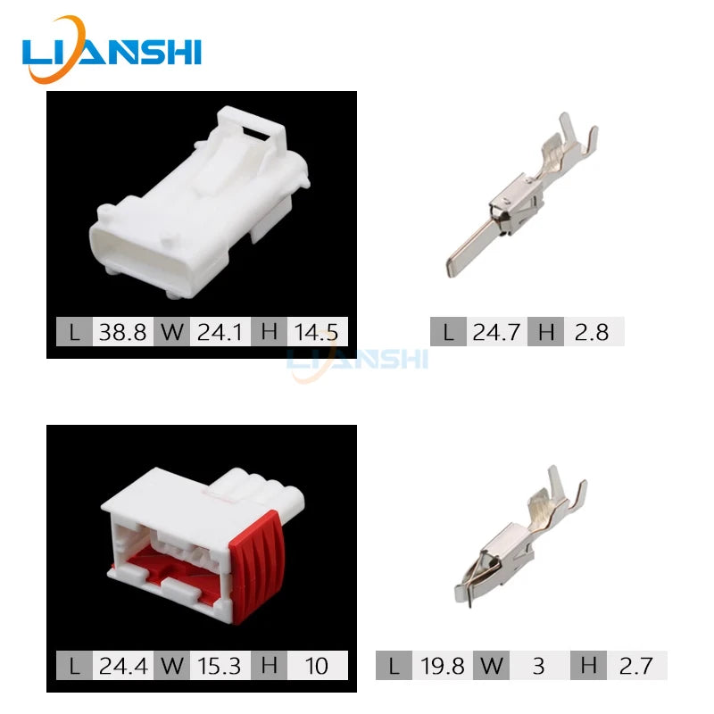 144998-5/3MTS04FW Automotive Oxygen Sensor 4p male and female wire harness connector fitting terminal DJ7041K-3.5-11/21