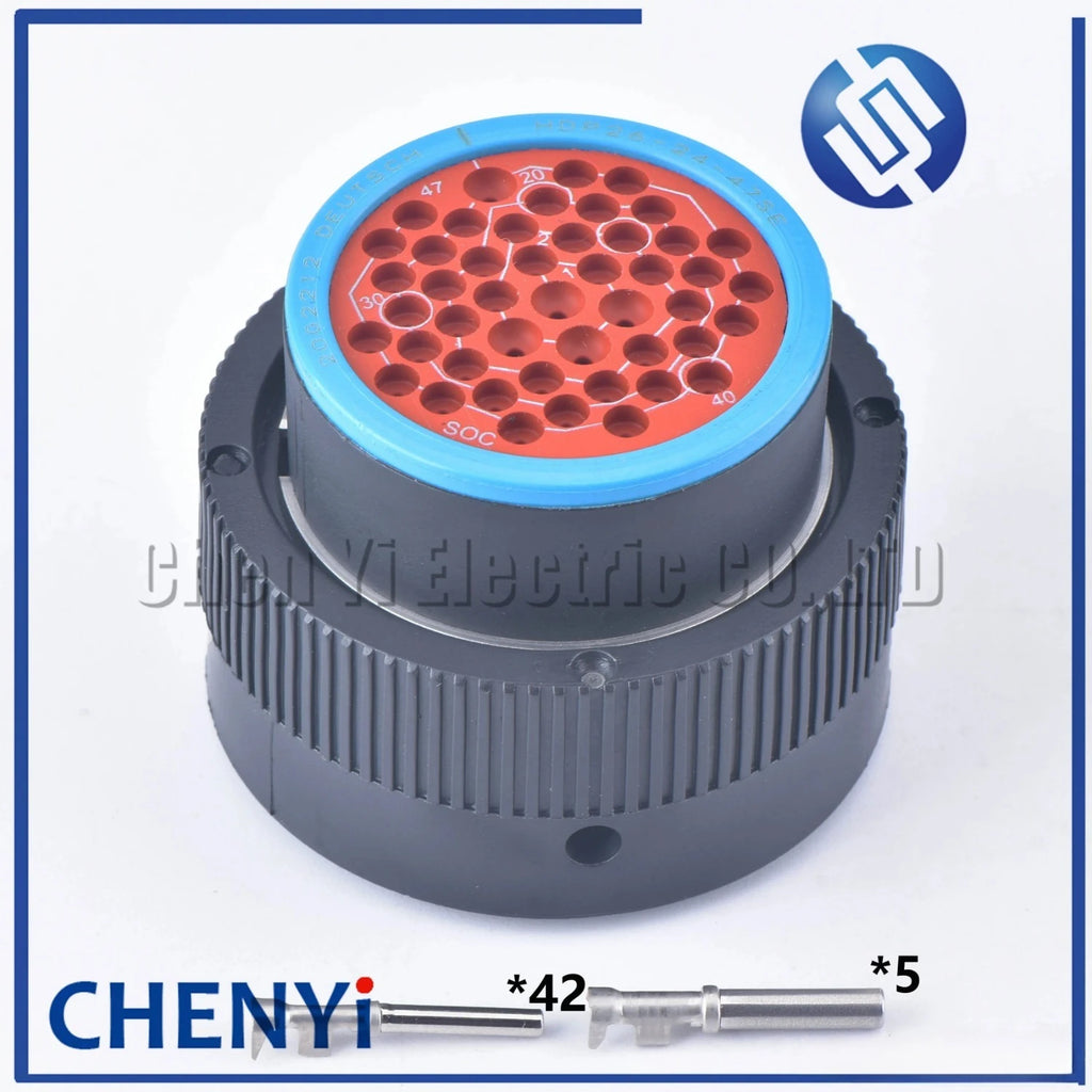 47 Pin automotive waterproof plug male or female connector HDP26-24-47SE HDP24-24-47PE With Pins For Deutsch HDP series