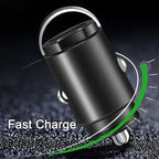 For Iphone/Samsung/Huawei/Xiaomi 100/200W USB Aluminum Alloy Mini Car Charger Adapter Double Ports Fast Cigarette Lighter Amagi