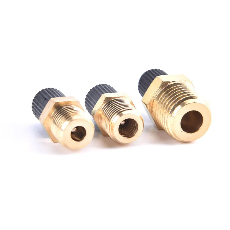 1/4 Inch NPT Solid Nickel Plated Brass Air Compressor Tank Fill Valve 6.35mm Male NPT Standard Thread Core Rated To 2g00psi