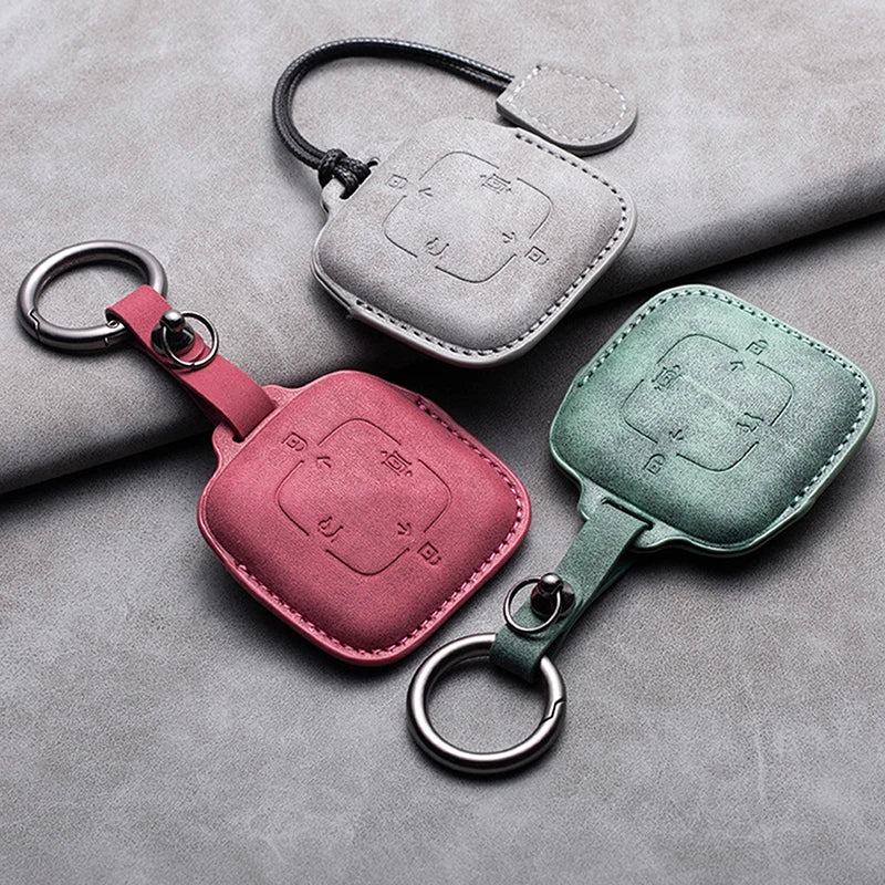 New Leather 4 Buttons Car Remote Key Case Cover for Zeekr 001 X 2021 2022 2023 for ZEEKR 001 009 Full Protector Fob Keychain