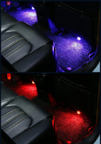 Car Auto LED RGB Interior Atmosphere Strip Light Decorative Foot Lamp With USB Wireless Remote Music Control Multiple Modes For
