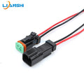 Dechi type connector DT06-2S/DT04-2P waterproof connector, 2p LED spotlight plug wiring harness