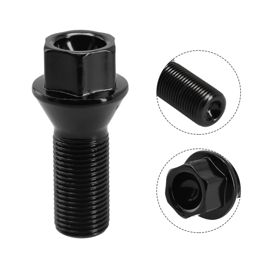 36136890324 For BMW Wheel Nut Stud Bolt tire screws M14 X 1.25 Black F25 X3 E70 X5 Hub bolt rod