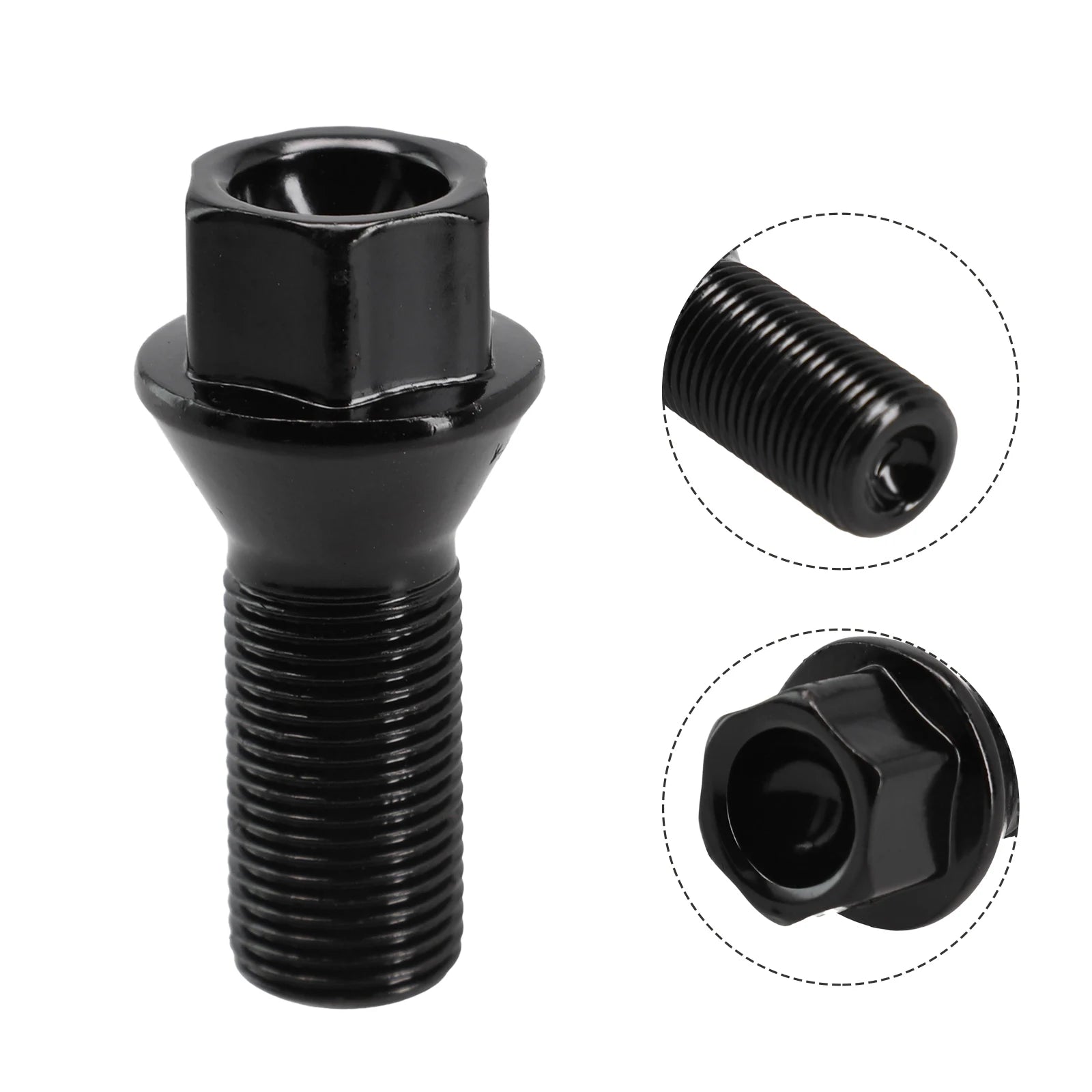 36136890324 For BMW Wheel Nut Stud Bolt tire screws M14 X 1.25 Black F25 X3 E70 X5 Hub bolt rod