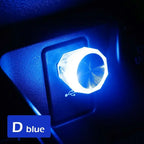 Car Cigarette Lighter USB Atmosphere Light LED Mini Colorful Night Light Wiring-Free Interior Lighting Supplies Accessories New