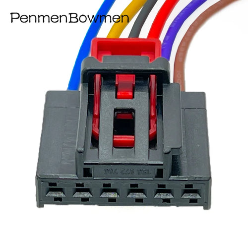 1 Set 6 Pin Auto Rear Lamp Seat Height Adjuster Electrical Cable Connectors Female Wire Harness Plug For VW Golf 1S0972706