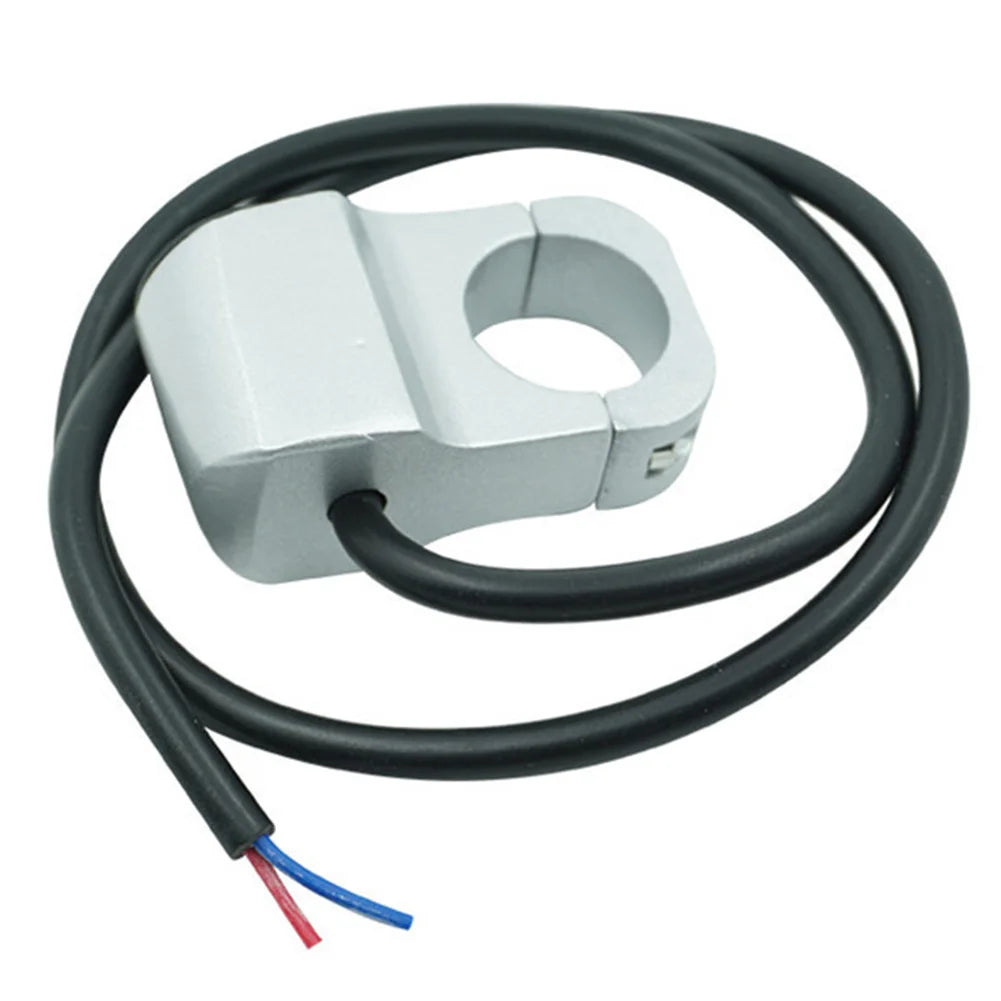 Motorcycle Handlebar Headlight ON/OFF Switch Black/Silver Aluminum Alloy 2-Wire Waterproof Second Gear Switch Motorcycle Parts