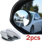 2/1PCS Car Auxiliary Blind Spot Mirror 360° Wide-Angle Adjustable HD Convex Mirrors Automotive Parking Reversing Rearview Mirror