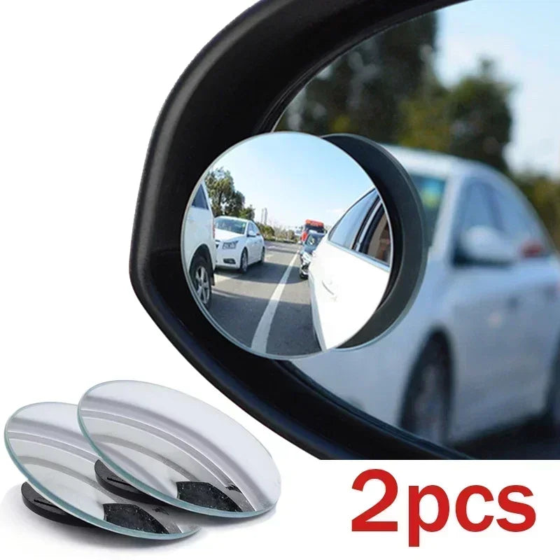 2/1PCS Car Auxiliary Blind Spot Mirror 360° Wide-Angle Adjustable HD Convex Mirrors Automotive Parking Reversing Rearview Mirror