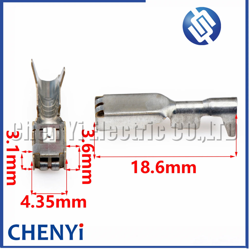 50 Pcs 2.8mm female Wire Crimp Brass tin plating Terminal Cable Splice Pins 968075-2 1355950-2 968678-2 For connector plug