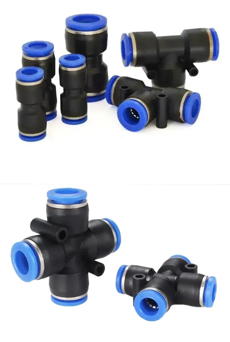 39 PCs/Box Boxed Pneumatic Fittings PU-12/PE-12/PZA-12/PY-12/PV-12 Quick Release Connectors Kit For 4mm Plastic Hose Couplings