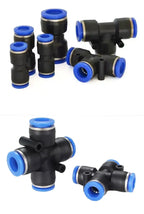 50 PCs/BOx Boxed Pneumatic Fittings PU-10/PE-10/PZA-10/PY-10/PV-10 Quick Release Connectors Kit For 4mm Plastic Hose Couplings
