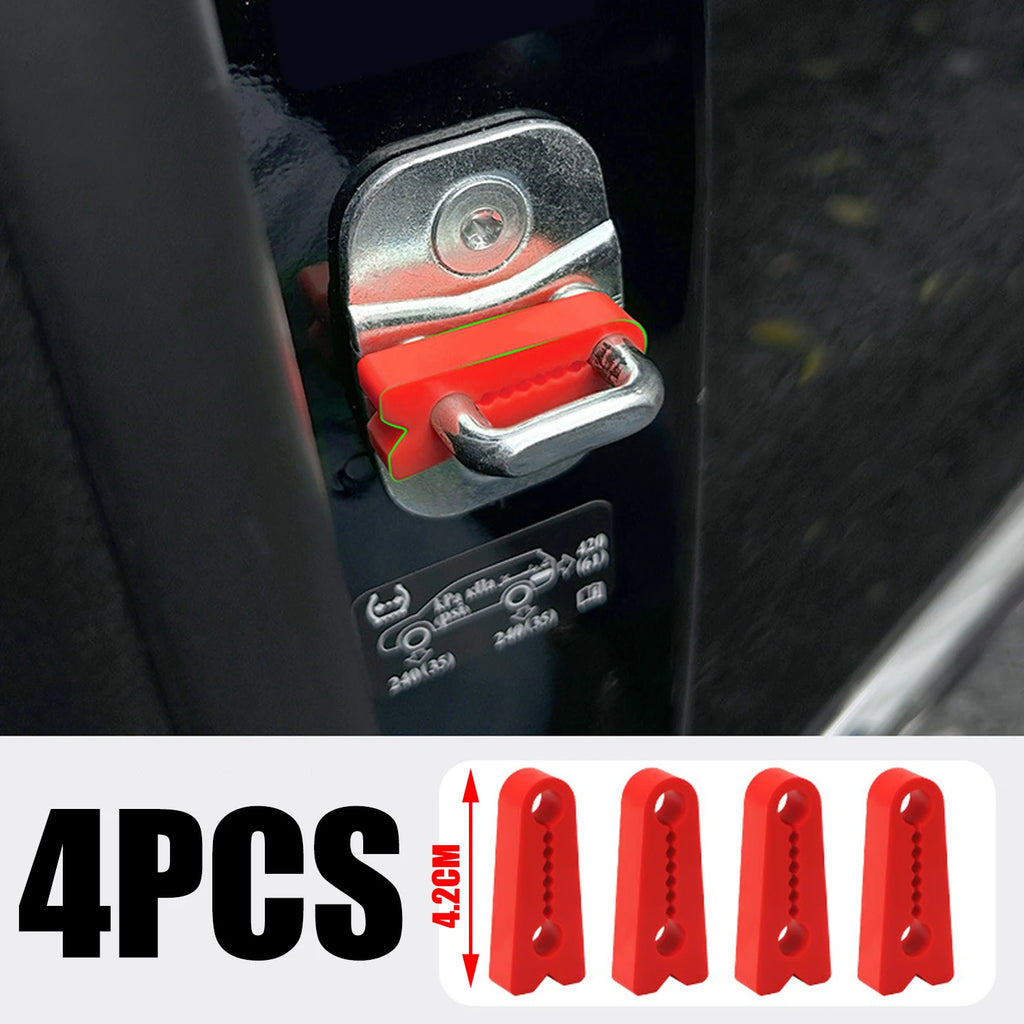 Car Door Latch Stopper Damper Buffer Pad Anti Rattle Silicone Shock Absorber Sound Insulation Noise Reduction Sticker Accessory